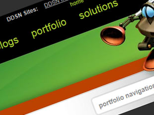 Image of one of the design templates for DDSN's website